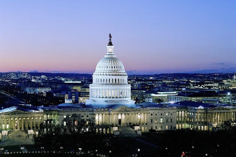 The U.S. Capitol building, home of the House of Representatives and the Senate.