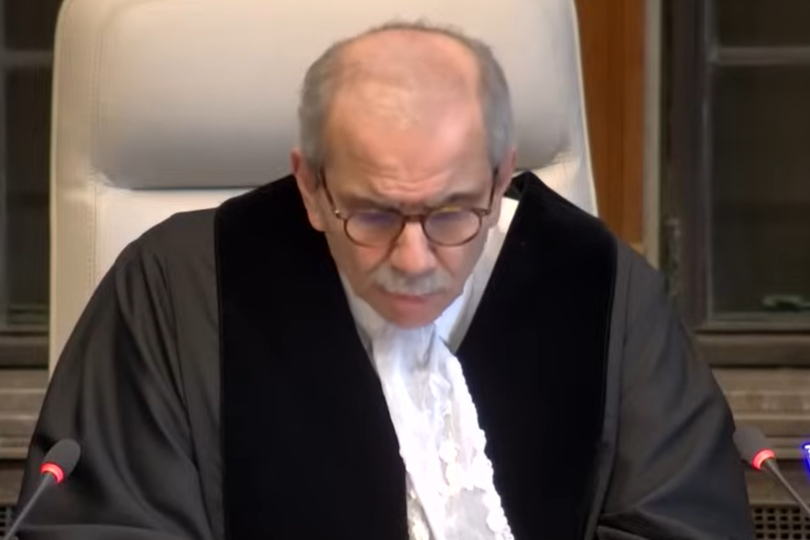 ICJ President Nawaf Salam.