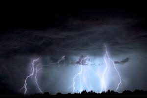 A lightning storm over Arizona.