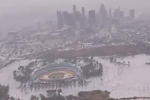 Dodger Stadium after Tropical Storm Hillary