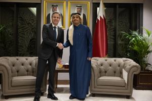 Antony Blinken meets with Mohammed Al Thani in Qatar.