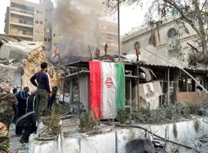 Iranian consulate ruins after Israeli Defense Forces bombed it on April 1, 2024.