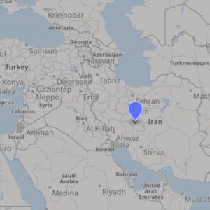 Map showing location of where Israel's airstrikes reportedly struck Isfahan, Iran on April 19, 2024.