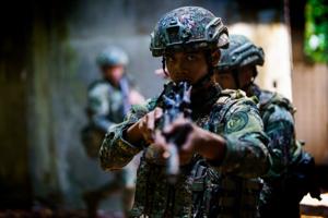 Philippine forces in wargames with U.S. simulating defending against a Chinese attack.
