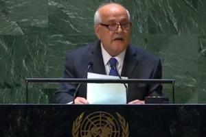 Palestinian Ambassador to the UN Riyad Mansour.